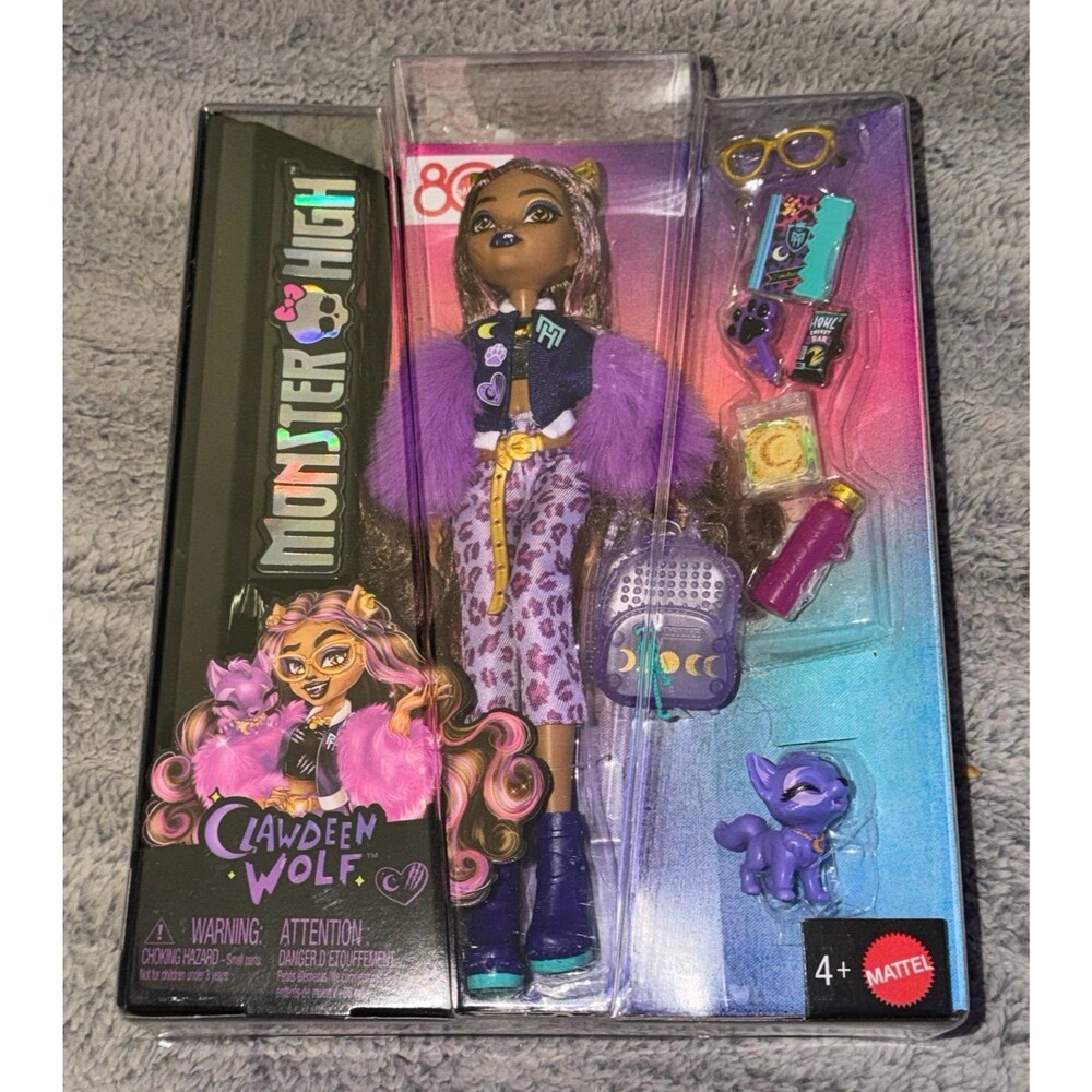 Mattel 80 years Monster High Clawdeen Wolf doll G3 core refresh line